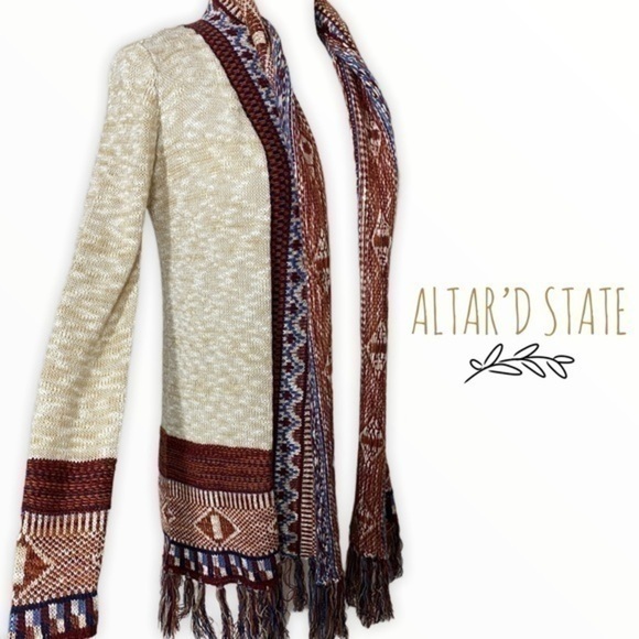 Altar’d State boho fringe festival cardigan size small - Picture 1 of 8